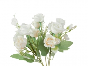 Umelá kytica ruža s doplnkom x 5