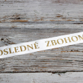 Výpis smútočnej stuhy s vlastným textom white
