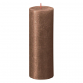 Sviečka valec 68/190 Shimmer rustic-metal. copper-medená