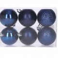Vianočné gule modré 6 cm (1bal.) TG80125-12