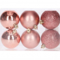  Vianočné gule svetlo ružová 6 cm (1bal.) TG80125-5