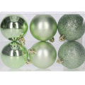 Vianočné gule svetlo zelené 6 cm (1bal.) TG80125-7
