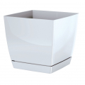 Kvetináč s podložkou DUKP120 Coubi biely 