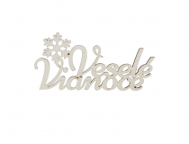 Nápis drevený VESELÉ VIANOCE 14cm