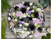75 Smútočný veniec " Black-purple "