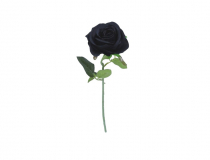 Umelá čierna ruža na stopke