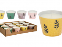 421447 Citrónová sviečka v farebnej keramike 60gr 422000150