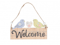  Drevená tabuľa s nápisom WELCOME LA34C05-59