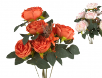 Umelá kytica ruží x 9 A8360-mix