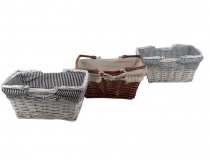 Prútený košík s látkou HX302012RE-1 -MIX
