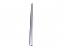 Sviečka kónická 23 cm LAKIER Metal strieborná