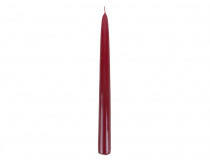 Sviečka kónická 23 cm LAKIER metal bordo