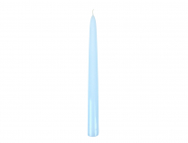 Sviečka kónická 23 cm LAKIER metal nebeská modrá