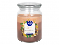 Veľká sviečka v skle s vrchnákom trojfarebná VANILLA SND99t-387