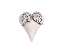 Smútočná dekorácia srdce s krídlami 13 cm OU031 