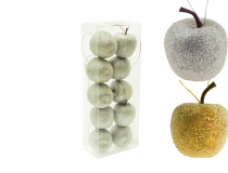 Vianočná dekorácia- jablko na zavesenie (1bal.) TG73436 