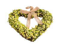 Jarný prútený veniec srdce 26 cm FD091 