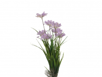 Umelý trs tráva, margarétka fialová 52 cm SIO048 