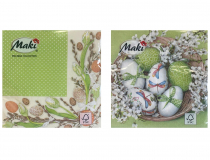 Jarné servítky 33 x 33 cm ZELENÉ