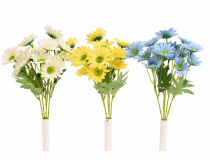 Umelá kytička margarétka x 5 BM008 