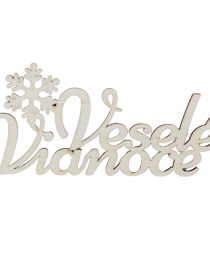 Nápis drevený VESELÉ VIANOCE 14cm