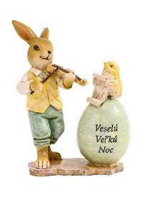 KE139A ( 2 ) Velk.zajac s huslami "Veselu Velku noc"polyr.