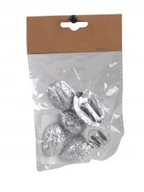 Sušená strieborná dekorácia orechy (1bal.) CV34589-1 