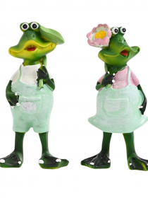 Dekoračná soška žabka a žabiak WD053A 