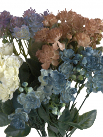 Umelá kytica plastová ruža sukulent x 6 A7405