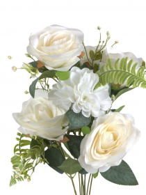 Umelá kytica ruža, dália x 9 A8365 