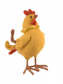 Veľkonočná dekorácia textilná sliepka / kohút CZH023