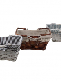 Prútený košík s látkou HX302012RE-1 -MIX