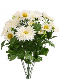 Umelá kytica margarétka x 18 BV06353