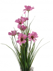 Umelý trs tráva, margarétka 52 cm SIO046