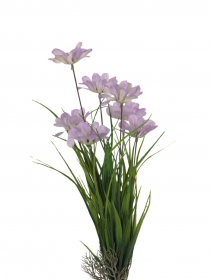 Umelý trs tráva, margarétka fialová 52 cm SIO048 