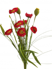 Umelý konár mak červený 53 cm AGS409,AGS401 
