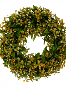 Umelý veniec krušpán 25 cm žlté bobule KWI-352-03737-25 