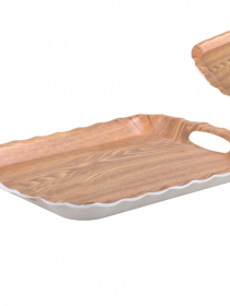 Plastový podnos WOOD A9408A
