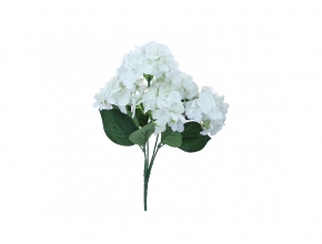 Umelá kytica biela hortenzia x 5
