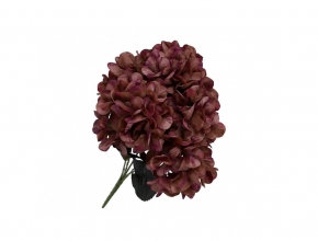 Umelá kytica fialovo-hnedá hortenzia x 5