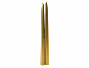 Sviečka kónická 30 cm LAKIER metal zlatá