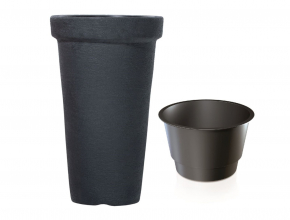 KV.DPC30 Classic Tower Kvetinac vysoky s vnutrom 300x500 Antracit S433