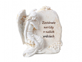 KE090A ( 1 ) Anjel s kamenom "zostavate navzdy"