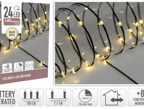 014854 TB+8 Vianočné LED svetlá 1,8+0,5m 24LED BAT-IP44 AX9650100