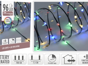015066 FF+8 Vianočné LED svetlá 7+0,5m 96LED BAT-IP44 AX9650240