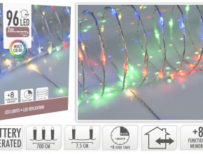 015578 AKCIA FF+8 Vianočné LED svetlá 7+0,5m 96LED BAT-IP44 