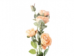 Umelá ruža zasnežená konár x 5 AKCIA