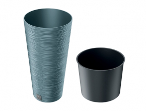 Kvetináč s vnútrom DFRH300 FURU ROUND SLIM modrý