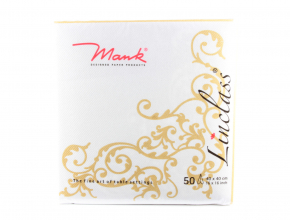 Mank Pomp weiss/gold 88319 Servitky (50 ks/bal) 40x40 cm