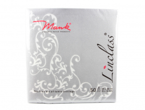 Mank Pomp weiss/silber 88318 Servitky (50 ks/bal) 40x40 cm